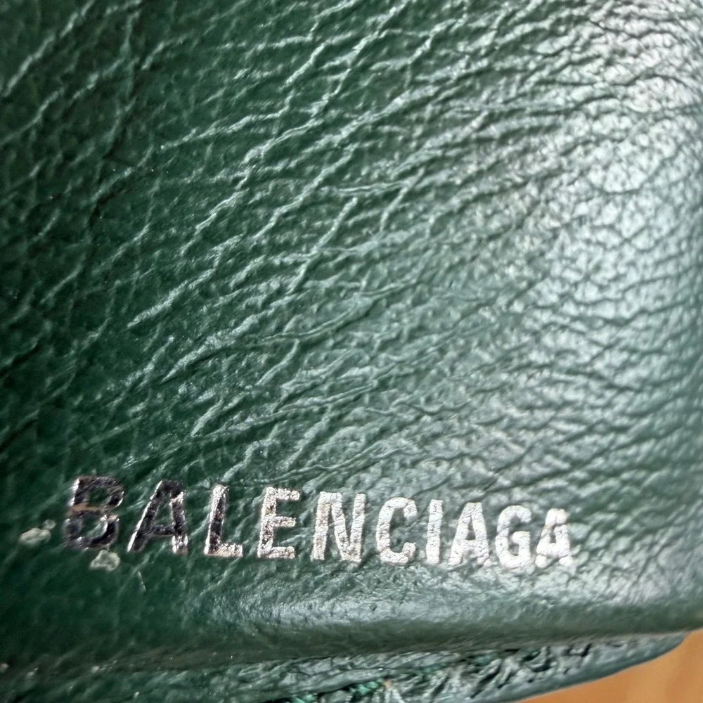 Balenciaga Papier Mini Wallet Leather Minimalist O/S Green Quiet Luxury